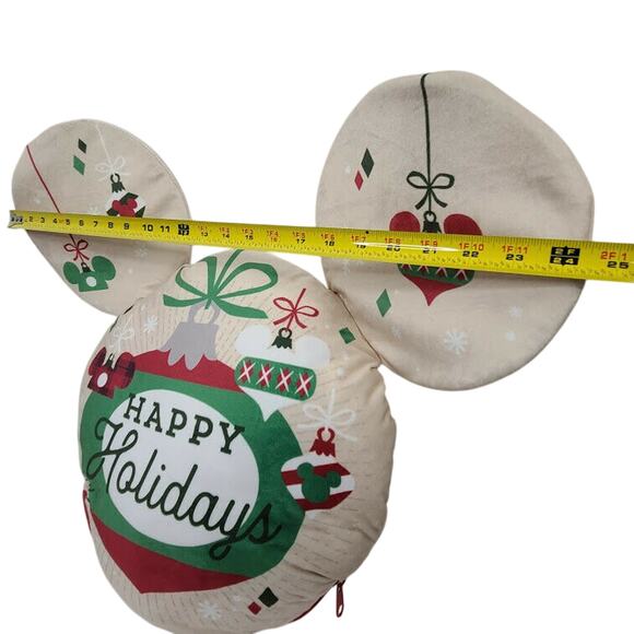 Disney Cruise Line Christmas Pillow Merrytime Holiday Mickey Mouse Plush Zip Bag - Picture 3 of 6